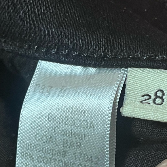 Rag & Bone Maddie Sz 28 Black High Rise Denim Cigarette Front Slip Bottom Jeans - Picture 8 of 11